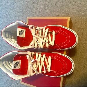 Racing Red/True White Vans